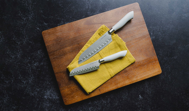 EcoCut 10 Piece Kitchen Knife Set With Blade Guards, Grey