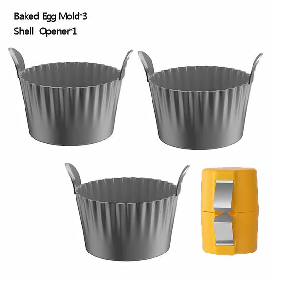 Silicone Air Fryer Egg Mold Reusable Nonstick Silicone Egg Liners Poached Egg Cups for Microwave Stovetop Egg Cooking