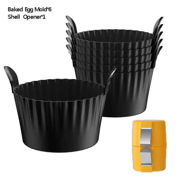 Silicone Air Fryer Egg Mold Reusable Nonstick Silicone Egg Liners Poached Egg Cups for Microwave Stovetop Egg Cooking