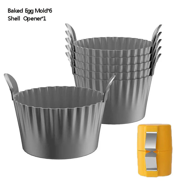 Silicone Air Fryer Egg Mold Reusable Nonstick Silicone Egg Liners Poached Egg Cups for Microwave Stovetop Egg Cooking