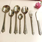 27-Piece Handcrafted Brass Cutlery Set | Premium Traditional Brass Flatware for Elegant Dining | Sustainable & Antique F