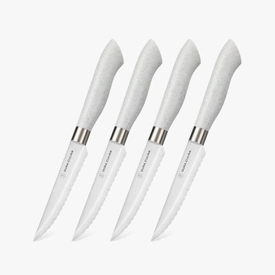EcoCut 4 Piece Steak Knife Set, Grey