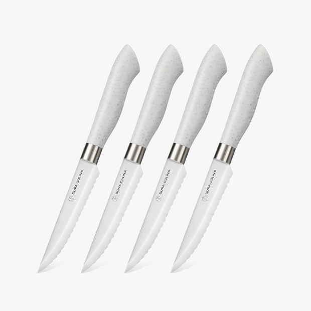 EcoCut 4 Piece Steak Knife Set, Grey