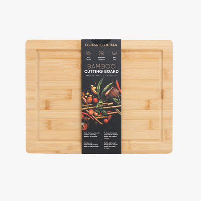 Bamboo Wood Cutting Board: Small – (11.81” X 9.06”) Durable, Eco-Friendly Chopping Board