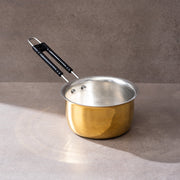 Set of 3 Brass Saucepans (1L, 1.5L, 2L) | Handcrafted Durable Cookware | Eco-Friendly Indian Cooking Pots