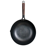 Konco Pure Iron Wok Cast Iron Pan Non-Coated Pot General Use for Gas and Induction Cooker 32cm Chinese Wok Cookware Pan