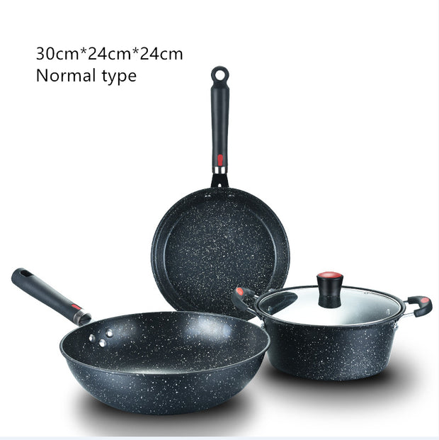 Wok Skillet Stock Pot Sauce Pan Deep Frying Casserole Pan Cookware Pots and Pans Set