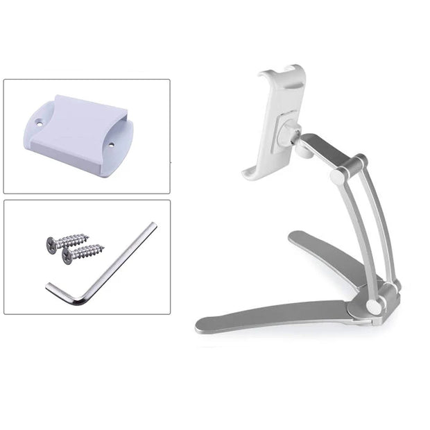 XMXCZKJ Kitchen Tablet Stand Wall Desk Tablet Mount Stand Fit for 5-7.8 Inch Width Tablet  Metal Bracket Smartphones Holders