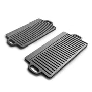 Cast Iron Outdoor Baking Tray Double-Sided Skillet Frying Pan Iron Plate Cast Iron Pan BBQ Griddles Cookware