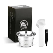 For Caffitaly Tchibo Cafissimo ALDI Expressi Refillable K-Fee Coffee Capsule Pod Filters Stainless Steel Tamper Spoon