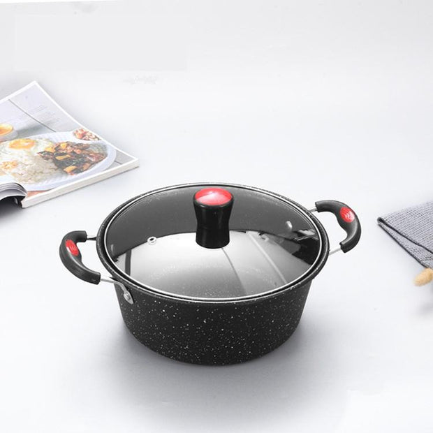 Factory Stock 3 Pieces Cookware Pans and Pot, Nonstick Pots and Pans Set, Nonstick Stone Cookware Kitchen Cooking Set