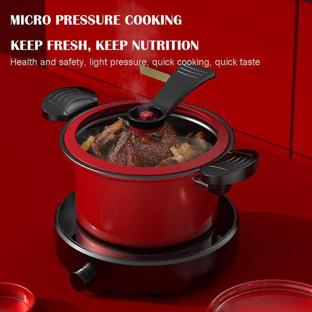 Micro Piezoelectric Die Casting Kitchen Cookware Set Iron Granite Pan for Stewing Frying and Soup Pots Durable Metal Material
