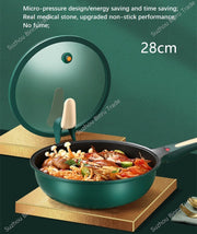 Nordic Style Green Healthy Nano Non-Stick Ceramic Coating Nonstick Cookware Cooking Soup & Stock Pots and Pans Set