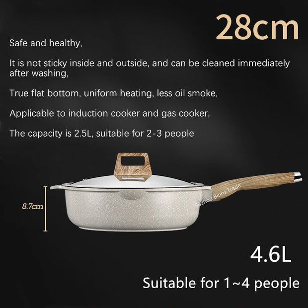 Nordic Style Green Healthy Nano Non-Stick Ceramic Coating Nonstick Cookware Cooking Soup & Stock Pots and Pans Set