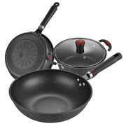Wok Skillet Stock Pot Sauce Pan Deep Frying Casserole Pan Cookware Pots and Pans Set