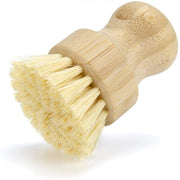Palm Pot Brush-Bamboo Mini Dishwashing Brush, Natural Scrub Brush, Used to Clean Pots and Pans