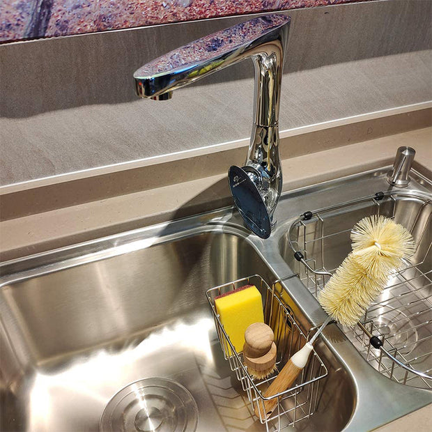 Palm Pot Brush-Bamboo Mini Dishwashing Brush, Natural Scrub Brush, Used to Clean Pots and Pans