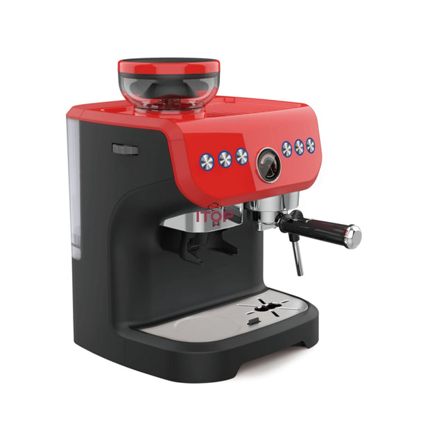 Manual 15 Bar Semi Automatic Expresso Coffee Machine Cappuccino Espresso Coffee Maker With Grinder