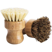 Palm Pot Brush-Bamboo Mini Dishwashing Brush, Natural Scrub Brush, Used to Clean Pots and Pans