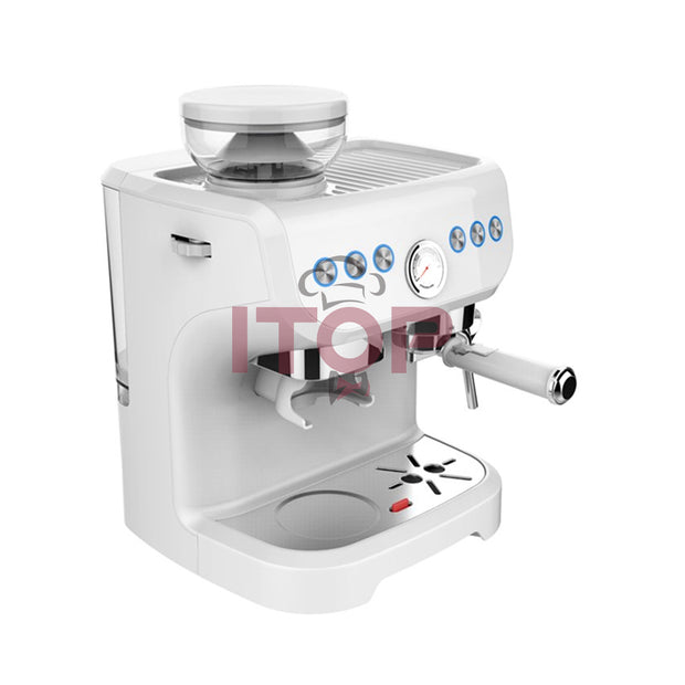 Manual 15 Bar Semi Automatic Expresso Coffee Machine Cappuccino Espresso Coffee Maker With Grinder