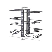 Kitchen Counter Pot Rack Organizer 8 Tiers Pots and Pans Organizer Adjustable Pot and Pan Organizer Rack