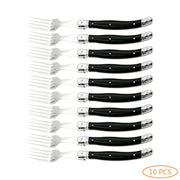 4/6/8/10pcs Laguiole Black Steak Knife Forks Stainless Steel Dinner Knives Table Fork Black Cutlery Restaurant Kitchen Tableware