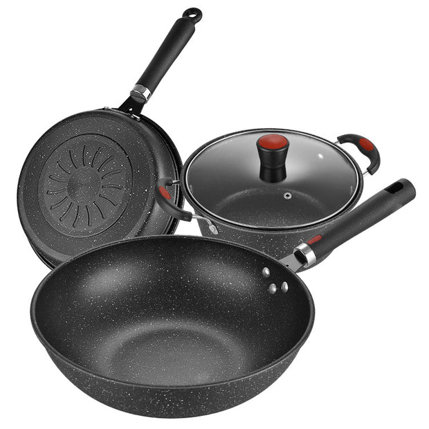 Wok Skillet Stock Pot Sauce Pan Deep Frying Casserole Pan Cookware Pots and Pans Set