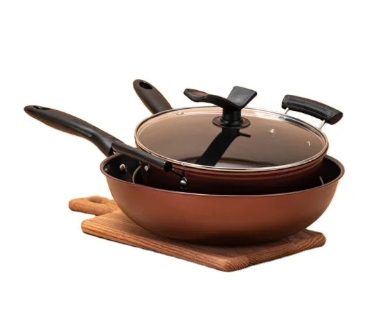 Non-Stick Metal Hand Pan and Cooking Pans Set Kitchen Pot Gift Sets for Fry and Cookware