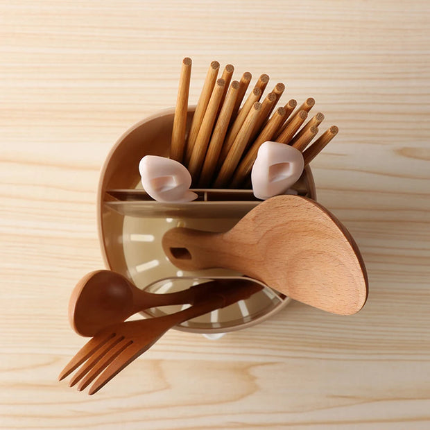 Cutlery Storage Holder Kitchen Tool Plastic Drainer Drain Containers Drying Rack Tableware Table Knife Spoon Fork Container