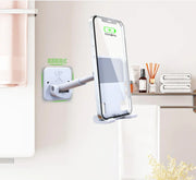 Kitchen Wall Foldable Adjustable Mobile Stand Phone Tablet Holder for Bathroom Mirror