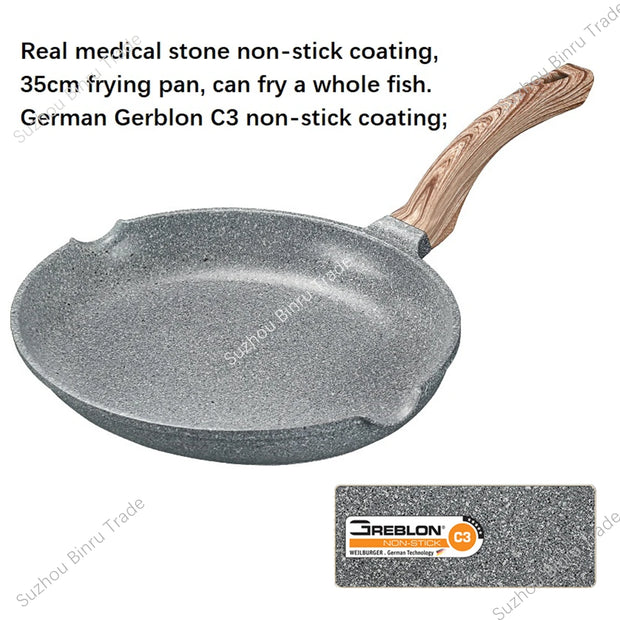 Nordic Style Green Healthy Nano Non-Stick Ceramic Coating Nonstick Cookware Cooking Soup & Stock Pots and Pans Set