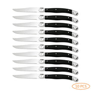 4/6/8/10pcs Laguiole Black Steak Knife Forks Stainless Steel Dinner Knives Table Fork Black Cutlery Restaurant Kitchen Tableware