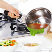 WALFOS Silicone Soup Funnel Kitchen Gadget, Anti-Spill Edge Water Deflector Cookware Tool