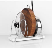 High Quality Metal Kitchen Countertop Organizer Pans Lid Storage Rack  Pan Pot Lid Holder and Organiser