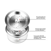 For Caffitaly Tchibo Cafissimo ALDI Expressi Refillable K-Fee Coffee Capsule Pod Filters Stainless Steel Tamper Spoon