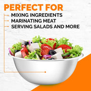 LMETJMA Stainless Steel Mixing Bowls Non Slip Nesting Whisking Bowls Set Kitchen Mixing Bowls for Salad Cooking Baking KC0257