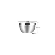 LMETJMA Stainless Steel Mixing Bowls Non Slip Nesting Whisking Bowls Set Kitchen Mixing Bowls for Salad Cooking Baking KC0257