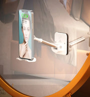 Kitchen Wall Foldable Adjustable Mobile Stand Phone Tablet Holder for Bathroom Mirror