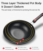 3 Pieces Cookware Pans and Pot, Nonstick Pots and Pans Set, Non Stick Stone Cookware Kitchen Cooking Set