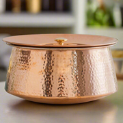 100% Pure Copper Biryani Handi With Lid – Small (2L) | Traditional Indian Cookware | Non-Toxic & Nutrient-Rich Cooking P