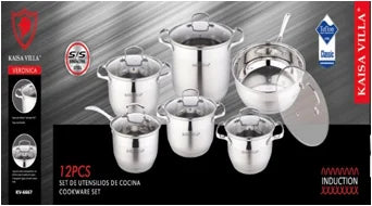 KAISA VILLA KV-6667 Cooking Pot Stainless Steel Wholesale Cookware Sets Cooking Pots and Pans Cookware Set