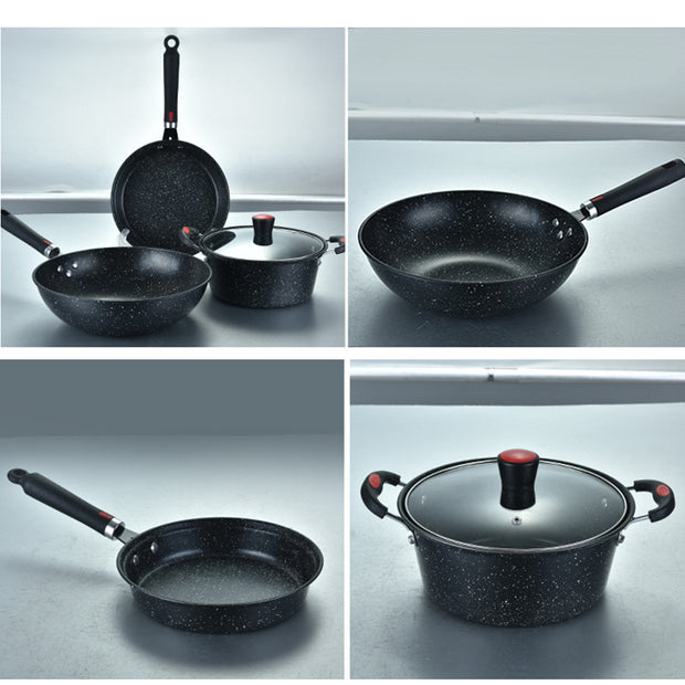 Wok Skillet Stock Pot Sauce Pan Deep Frying Casserole Pan Cookware Pots and Pans Set