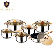 KAISA VILLA KV-1001 Stainless Steel Cookware Sets Frying Pan Cooking Pot Soup & Stock Pots Non Stick Pots and Pans Sets