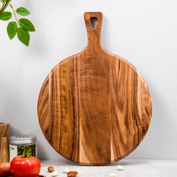 Acacia Wooden Cutting Chopping Board Block Tabla De Picar Cocina Cortar With Handle Kitchen