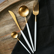 Dinnerware Set 304 Stainless Steel Cutlery Set Steak Knife Fork Set Coffee Spoon Teaspoon Flatware Tableware Kitchen Silverware