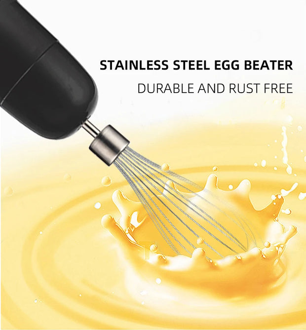 4 in 1 Handheld Blender, Electric Multifunctional Stick Blender, Silver Colored 304 Stainless Steel Blade