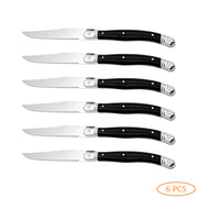 4/6/8/10pcs Laguiole Black Steak Knife Forks Stainless Steel Dinner Knives Table Fork Black Cutlery Restaurant Kitchen Tableware
