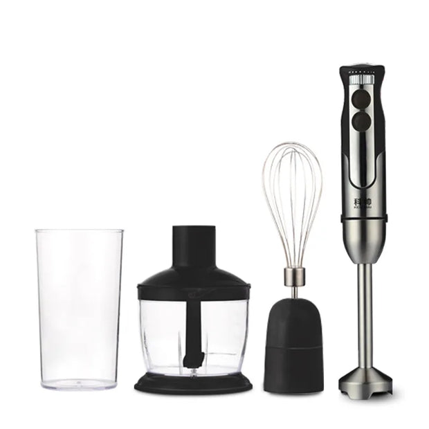 4 in 1 Handheld Blender, Electric Multifunctional Stick Blender, Silver Colored 304 Stainless Steel Blade