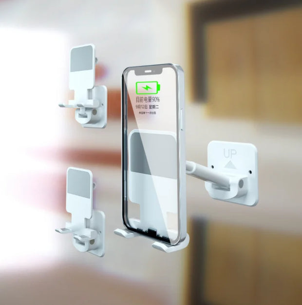 Kitchen Wall Foldable Adjustable Mobile Stand Phone Tablet Holder for Bathroom Mirror