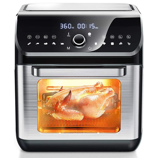Hot Air Fryer 1700W Digital LCD Touch Control Air Fryer Big Capacity 12L 15L Oil Free Air Fryer Oven
